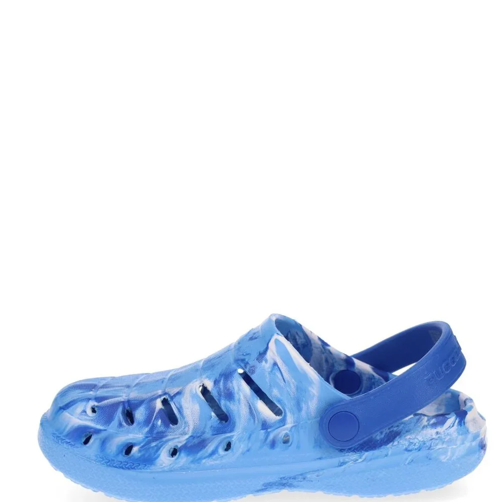 Rugged Shark LITTLE BOYS Clogs SIZE 1 Blue Swirl Sandals NEW